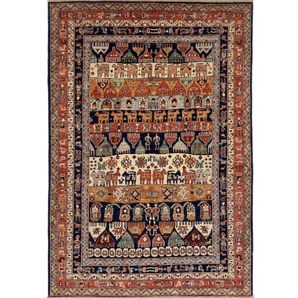 afghan tribal rug 5x7