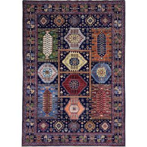 blue tribal wool rug