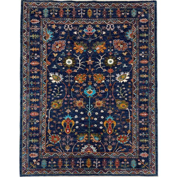 blue sultani wool rug
