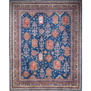 blue qashqai wool rug