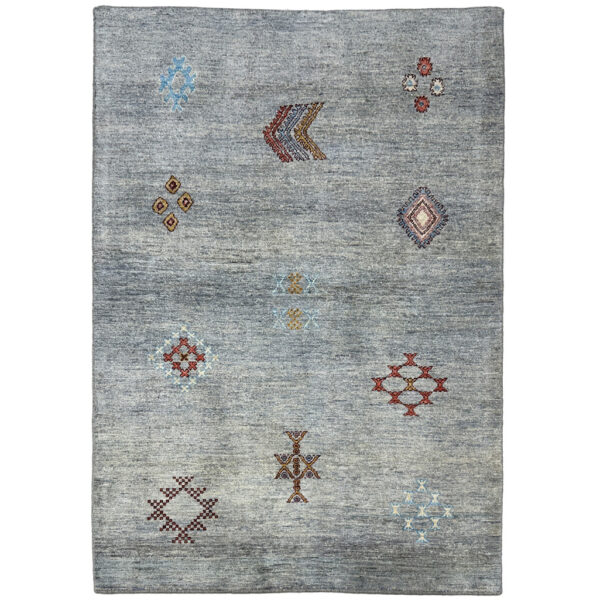 gray southwestern wool rug