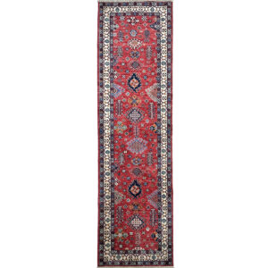 red tribal rug