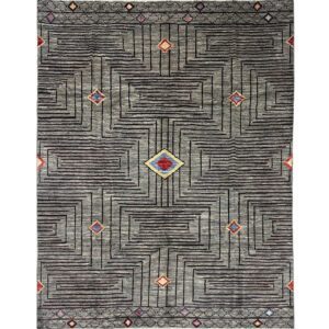 gray moroccan wool rug 8x10