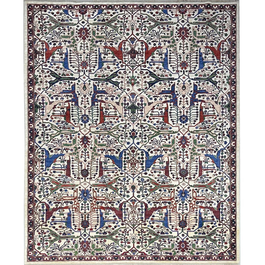 oriental bidjar wool area rug 9x12