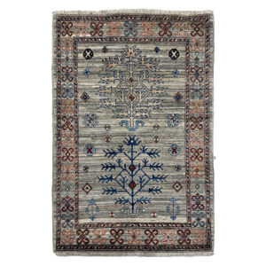 small gray tribal rug